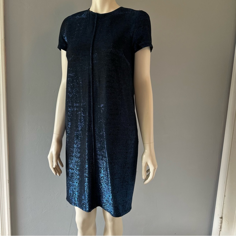 Les Copains Sparkle Mini Dress Navy Blue Shimmer